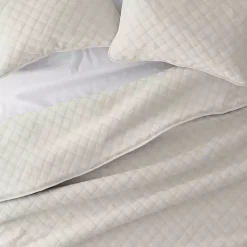 Kirklands Home Natural Stitched Diamond 3-pc. King Quilt Set Ivory Sale