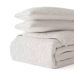 Kirklands Home Natural Stitched Floral 2-pc. Twin Quilt Set Ivory Best
