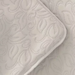 Kirklands Home Natural Stitched Floral 3-pc. Queen Quilt Set Ivory Hot