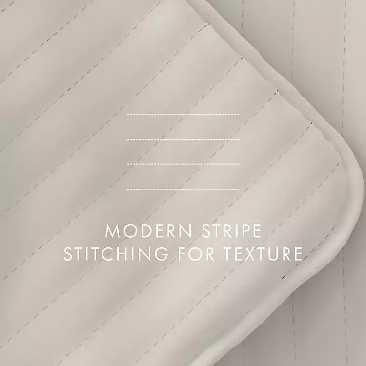 Kirklands Home Natural Stitched Stripes 2-pc. Twin Quilt Set Outlet