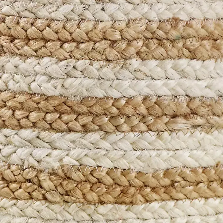 Baskets & Boxes>Kirklands Home Natural Striped Jute Basket with Handles, 19 in.