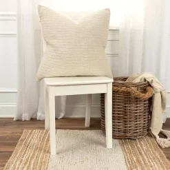 Pillows>Kirklands Home Natural Subtle Striped Oversized Pillow Tan
