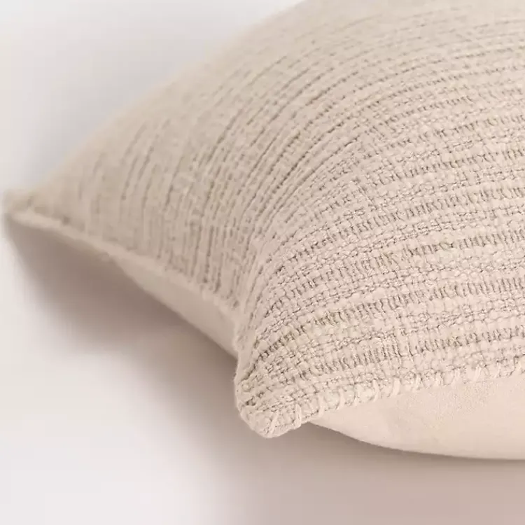 Pillows>Kirklands Home Natural Subtle Striped Oversized Pillow Tan