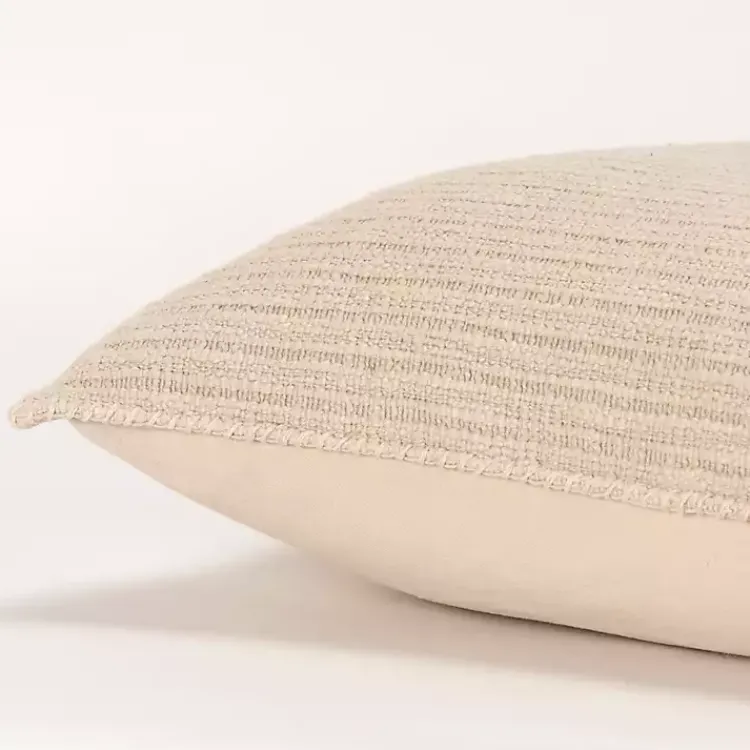 Pillows>Kirklands Home Natural Subtle Striped Oversized Pillow Tan