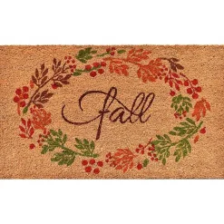 Fall>Kirklands Home Natural Tan Coir Fall Foliage Doormat