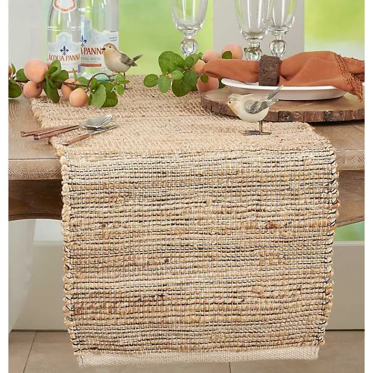 Kirklands Home Natural Woven Table Runner Tan Hot