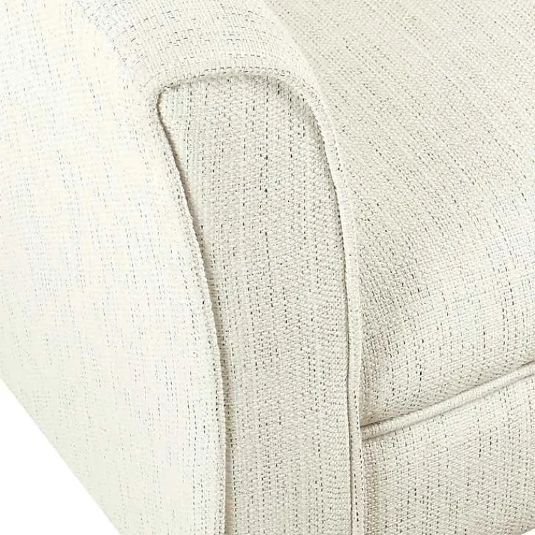 Kirklands Home Natural Textured Barrel Accent Chair Ivory Online