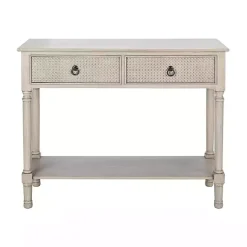 Kirklands Home Natural Textured 2-Drawer Console Table Tan New