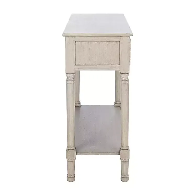 Kirklands Home Natural Textured 2-Drawer Console Table Tan New