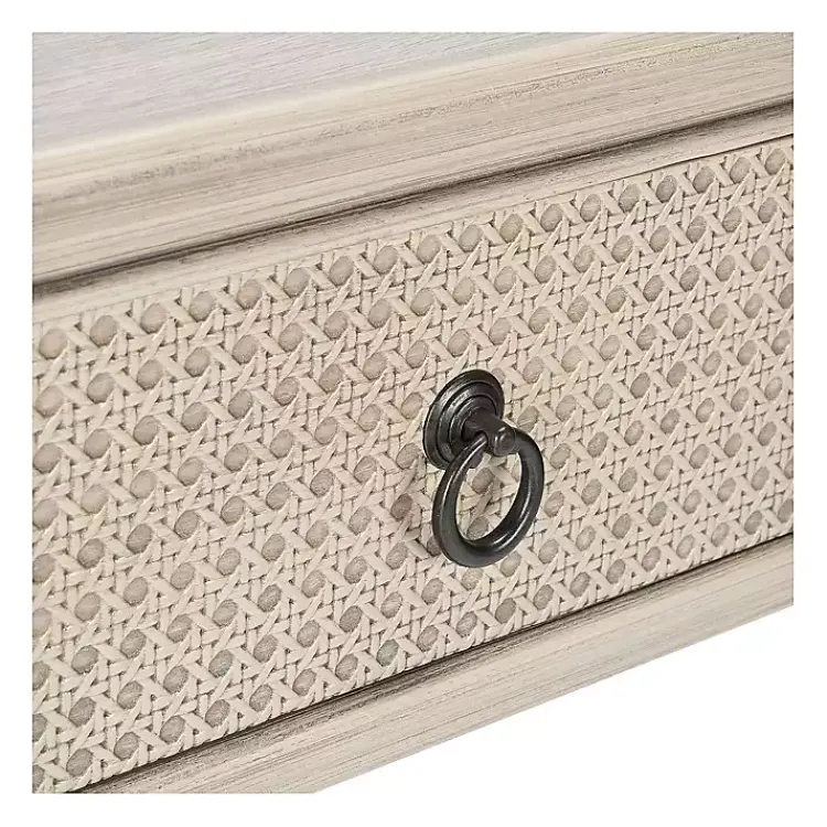 Kirklands Home Natural Textured 2-Drawer Console Table Tan New