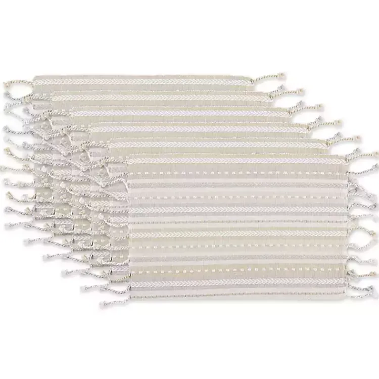 Kirklands Home Natural Tonal Stripe Placemats, Set of 6 Sale