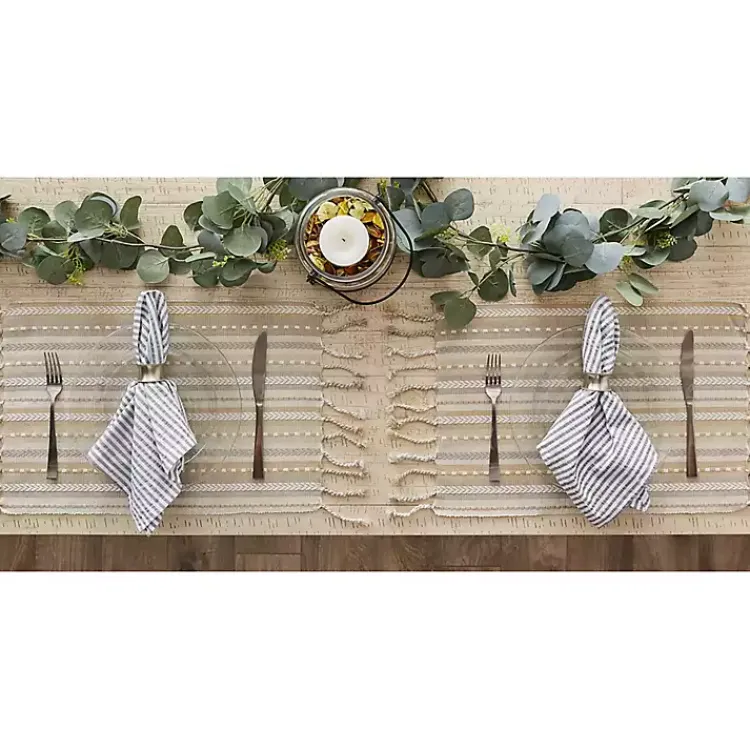 Kirklands Home Natural Tonal Stripe Placemats, Set of 6 Sale