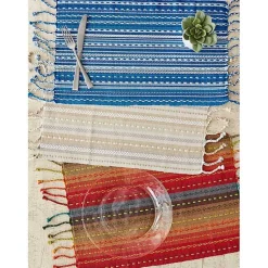 Kirklands Home Natural Tonal Stripe Placemats, Set of 6 Sale