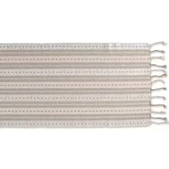Kirklands Home Natural Tonal Stripe Table Runner Hot