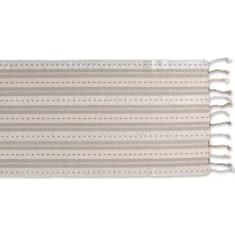 Kirklands Home Natural Tonal Stripe Table Runner Hot