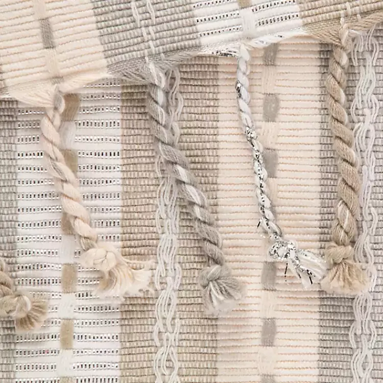 Kirklands Home Natural Tonal Stripe Table Runner Hot