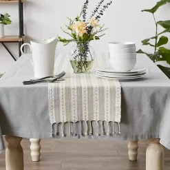 Kirklands Home Natural Tonal Stripe Table Runner Hot