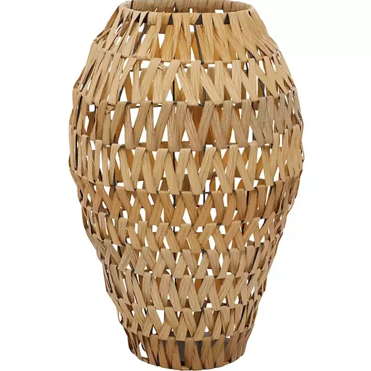 Vases>Kirklands Home Natural Tone Faux Seagrass Coastal Vase Tan