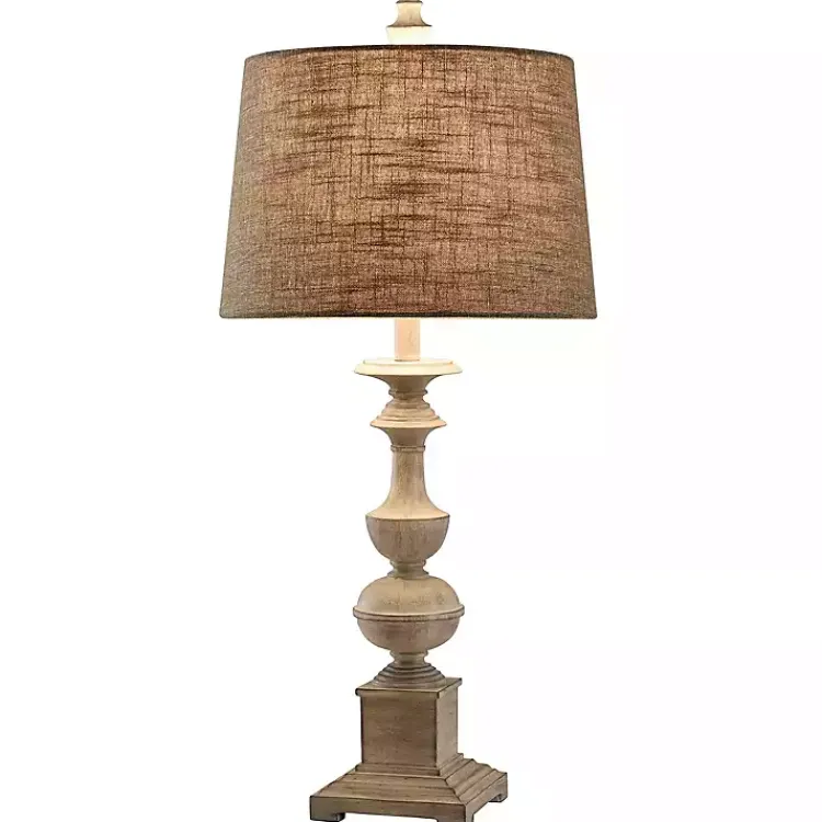 Kirklands Home Natural Traditional Farmhouse Table Lamp Tan Sale
