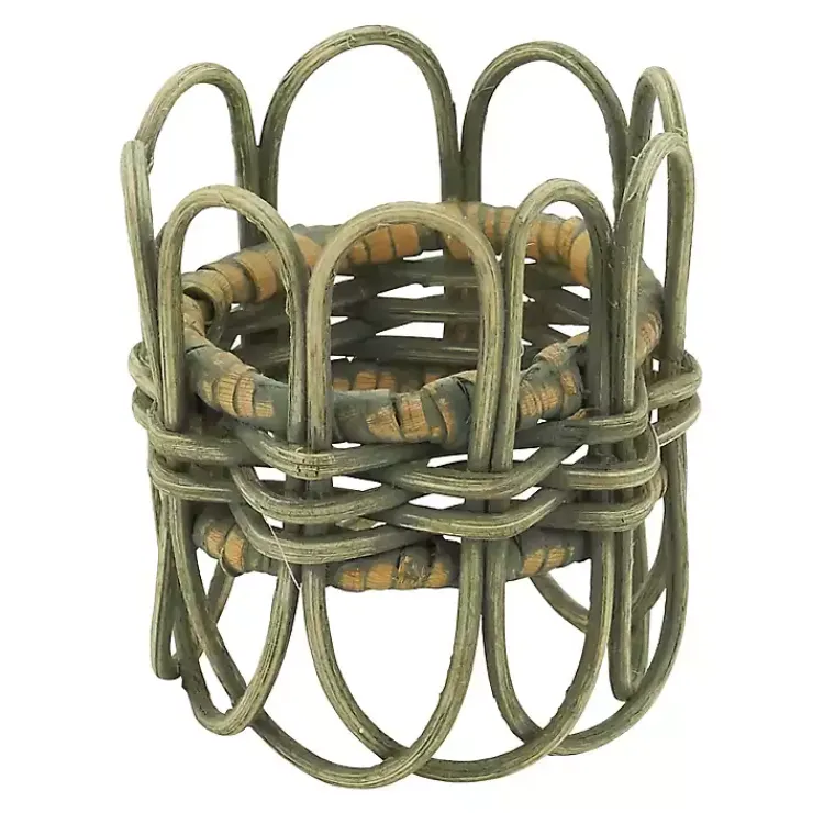 Kirklands Home Natural Twisted Rat Napkin Rings, Set of 4 Tan Online