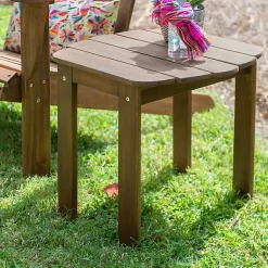 Kirklands Home Natural Warren Adirondack Outdoor Accent Table Brown Sale
