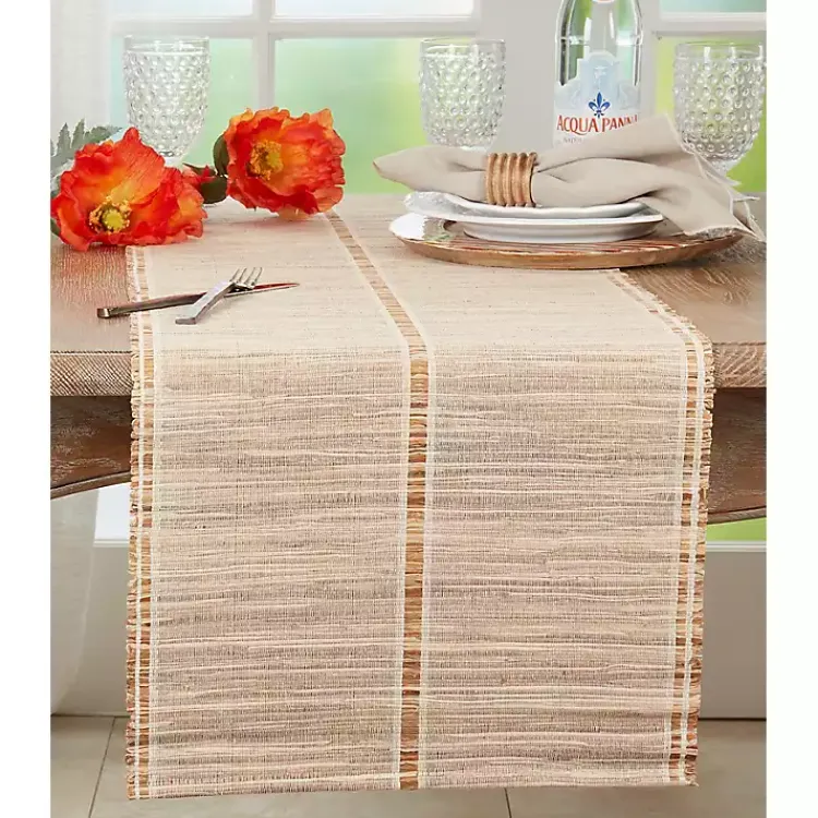 Kirklands Home Natural Water Hyacinth Table Runner Brown Outlet