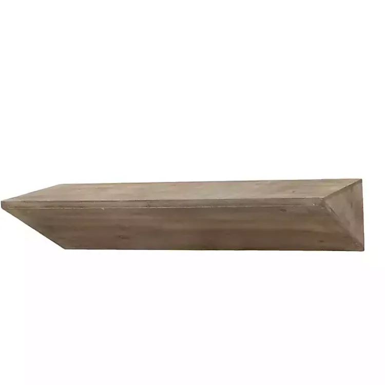 Kirklands Home Natural Wedge Wood Small Floating Shelf Best