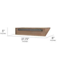 Kirklands Home Natural Wedge Wood Small Floating Shelf Best