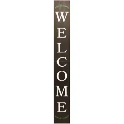 Kirklands Home Natural Welcome Laurel Porch Board Brown