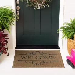 Kirklands Home Natural Welcome Script Doormat Online
