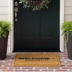 Kirklands Home Natural Welcome-ish Doormat Hot