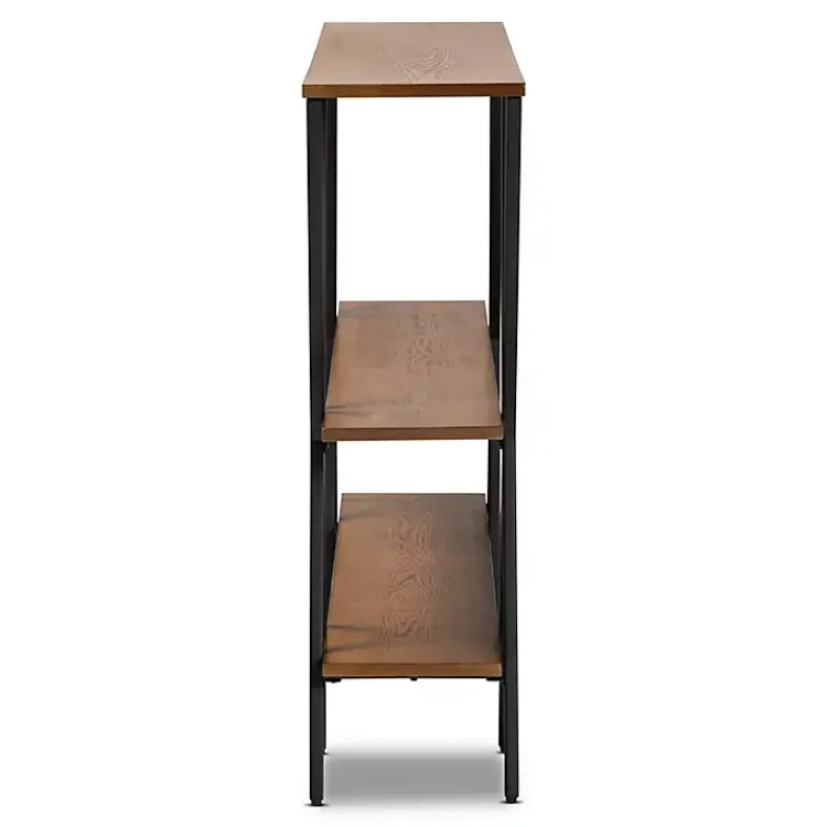 Kirklands Home Natural Wood and Metal 3-Tier Console Table Best
