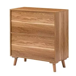 Kirklands Home Natural Wood and Rattan 2-Door Cabinet Brown Clearance