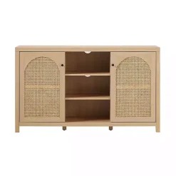 Kirklands Home Natural Wood and Rat 2-Door Sideboard Tan Discount
