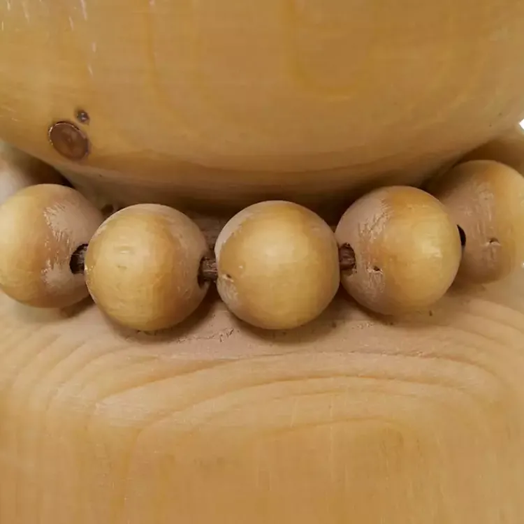 Candle Holders>Kirklands Home Natural Wood Beaded Candle Holders, Set of 2 Tan