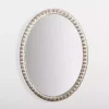 Kirklands Home Natural Wood Beaded Oval Mirror New