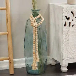 Decorative Accents>Kirklands Home Natural Wood Beaded Tassel Garland Tan