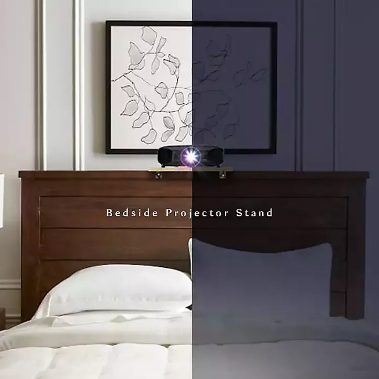 Kirklands Home Natural Wood Bedside Shelf Tan Outlet