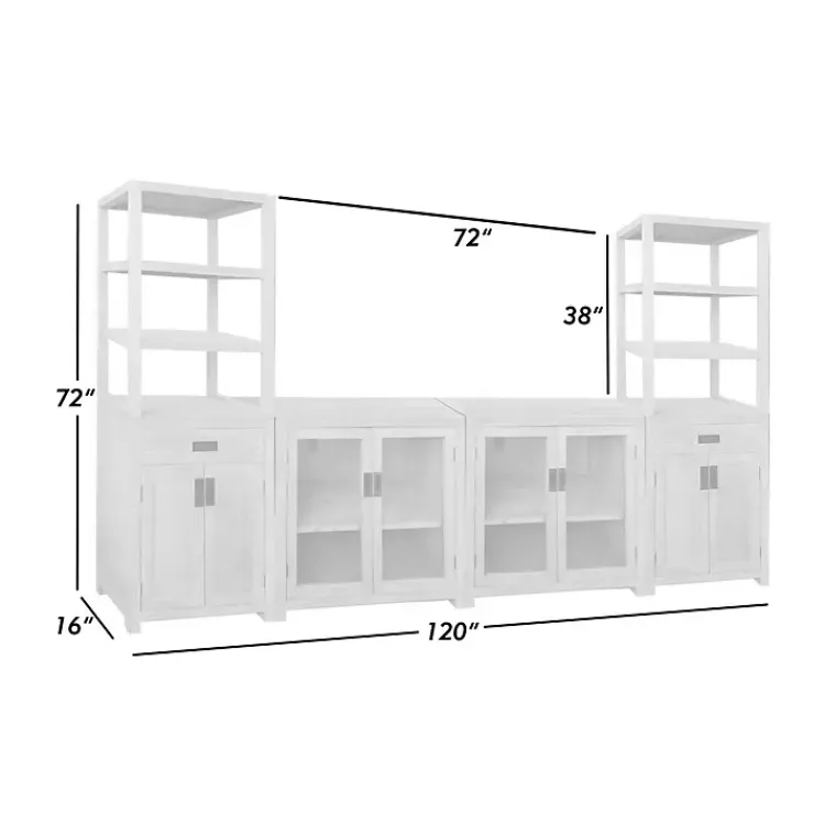 Kirklands Home Natural Wood Bookcase Modular Cabinet Tan Hot