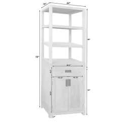 Kirklands Home Natural Wood Bookcase Modular Cabinet Tan Hot