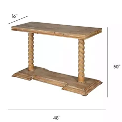Kirklands Home Natural Wood Carley Console Table Tan Best