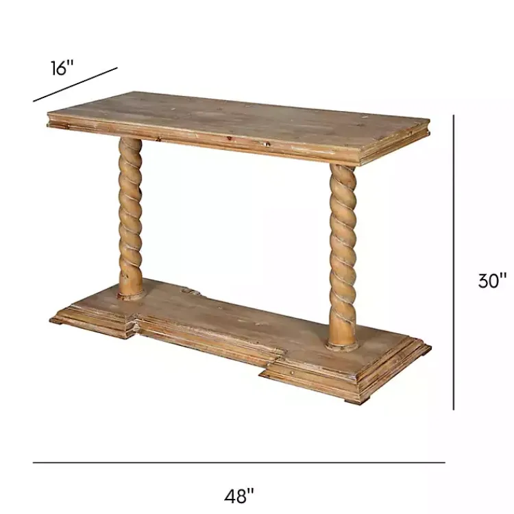 Kirklands Home Natural Wood Carley Console Table Tan Best