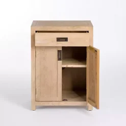 Kirklands Home Natural Wood Closed Modular Cabinet Tan Online