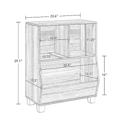 Kirklands Home Natural Wood Cubby Cabinet Tan New