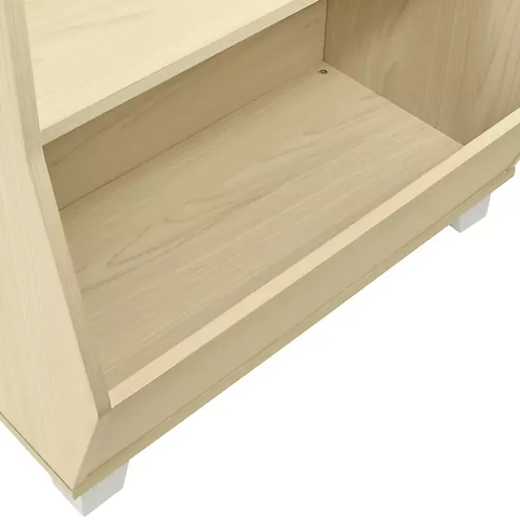 Kirklands Home Natural Wood Cubby Cabinet Tan New
