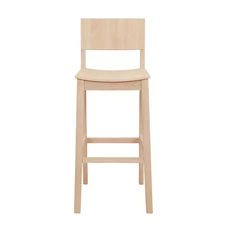 Kirklands Home Natural Wood Devin Bar Stools, Set of 2 Tan