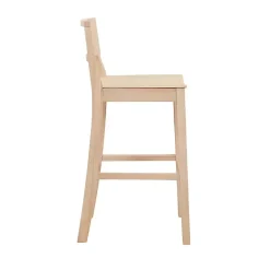 Kirklands Home Natural Wood Devin Bar Stools, Set of 2 Tan