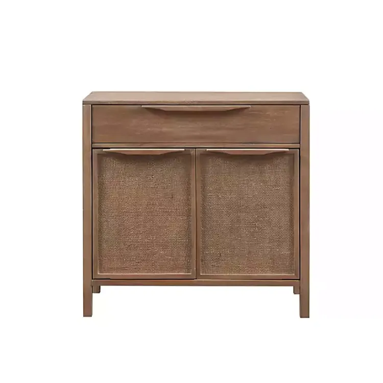 Kirklands Home Natural Wood 2-Door Cane Webbing Chest Tan Hot