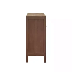 Kirklands Home Natural Wood 2-Door Cane Webbing Chest Tan Hot