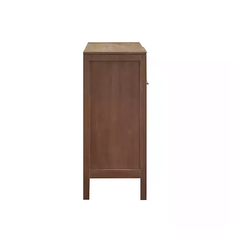 Kirklands Home Natural Wood 2-Door Cane Webbing Chest Tan Hot